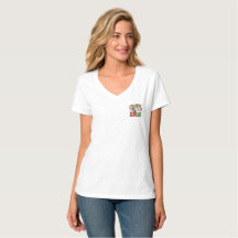 Women's Cute Celebrate Christmas Santa Smile Tee