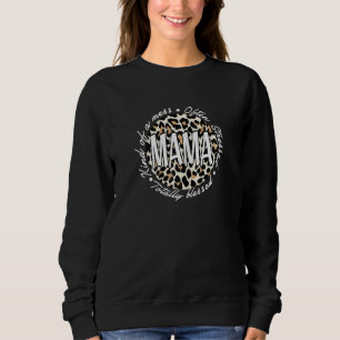 Womens Cute Cheetah Print Mom Apparel  Stylish Wom Sweatshirt