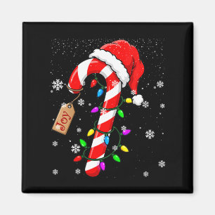 Womens Cute Christmas Candy Cane Magnet