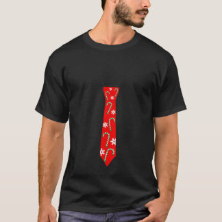 Womens Cute Christmas Neck Tie Tshirt Xmas Design 
