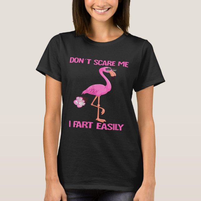 Womens Cute Don't E Me I Fart Easy Fart Joke Flami T-Shirt (Front)