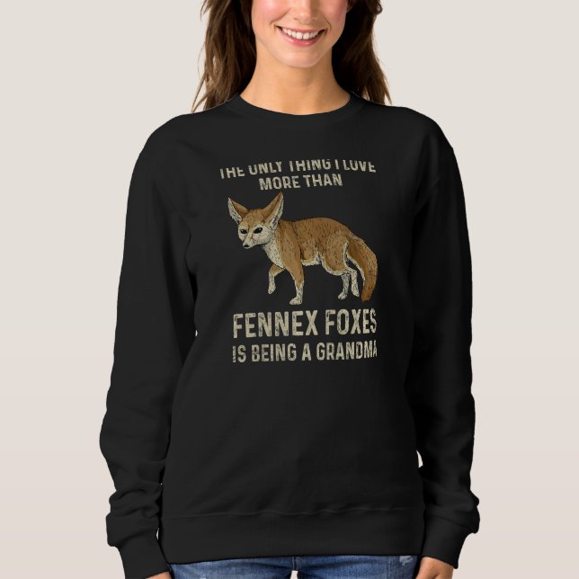 Womens Cute Fennec Fox For A Fennec Fox Grandma Sweatshirt (Front)