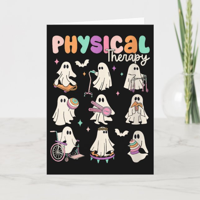 Womens Cute Ghost Physical Therapy Pt Physical The Card (Front)