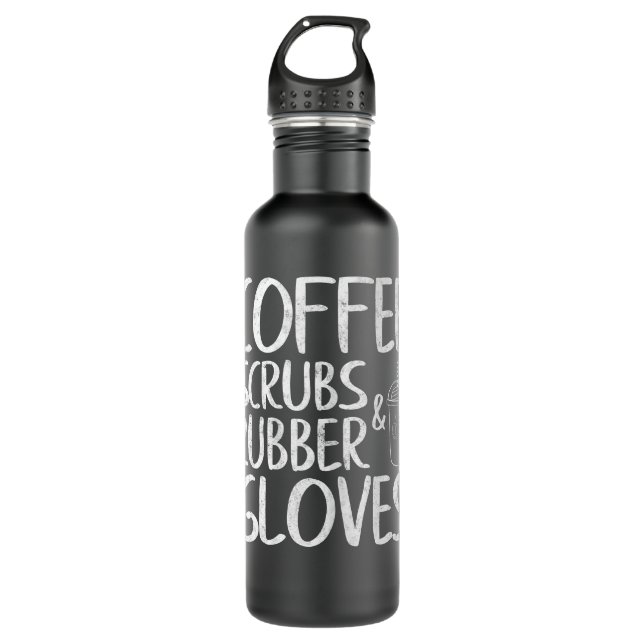 Womens Cute Gift Funny Dentist Coffee Scrubs and R 710 Ml Water Bottle (Front)