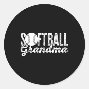 Womens Cute Graphic Softll Mom Softll Grandma  Classic Round Sticker