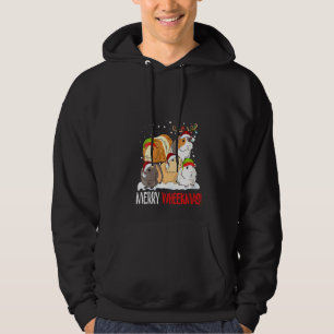 Womens Cute Guinea Pigs Xmas Merry Wheekmas Guinea Hoodie