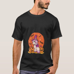 Womens Cute Halloween  Girls Women Witchy Unicorn  T-Shirt