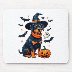 Womens Cute Halloween Rottweiler Dog V-neck _1  Mouse Pad