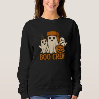 Women's Cute Halloween Sweatshirt - Boo Crew