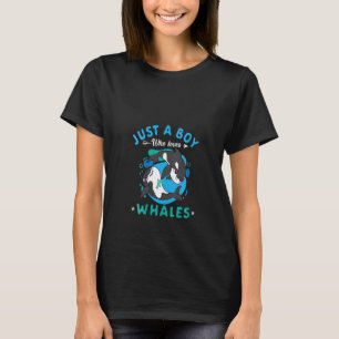 Womens Cute Just A Boy Who Loves Orcas Sea Animal T-Shirt