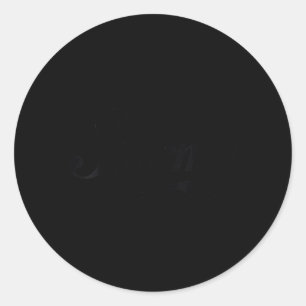 Womens Cute Karma - Bold Black Text Designed Classic Round Sticker