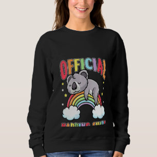 Womens Cute Koala Rainbow Pajama Napping Sleeping Sweatshirt
