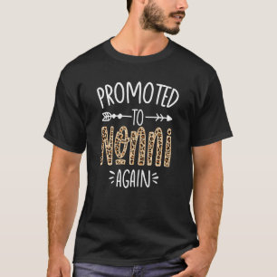 Womens Cute Leopard Promoted To Be Nonni Again Mot T-Shirt