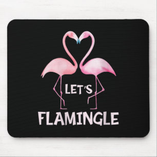 Womens Cute Let's Flamingle Nk Flamingo Summer Lov Mouse Pad