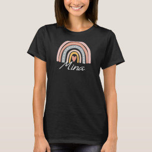 Womens Cute Mina Rainbow For Women Grandma Christm T-Shirt