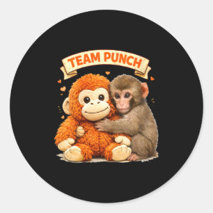 Women's cute monkey punch panchi kun japan baby classic round sticker