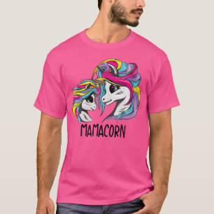 Womens Cute Mum Baby Mama Unicorn Funny Mamacorn G T-Shirt