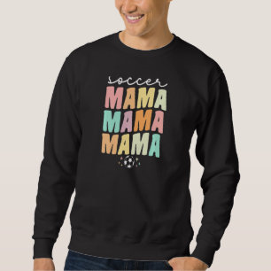 Womens Cute Proud Soccer Mama Mom For Women Retro  Sweatshirt