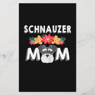 Womens Cute Schnauzer Mum Who Love Schnauzers Stationery