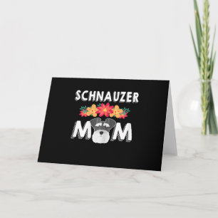 Womens Cute Schnauzer Mum Who Love Schnauzers Thank You Card