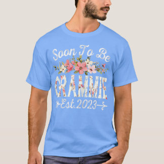 Womens Cute Soon To Be Grammie 2023 Cute New Mum F T-Shirt