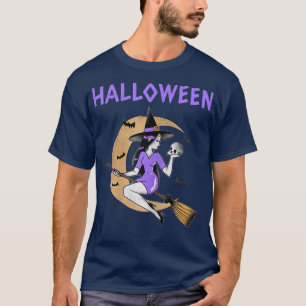 Womens Cute Witch Halloween s Women Cute Witch Ha T-Shirt