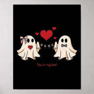 Womens Cute You're My Boo Ghost Cute Spooky Valent Poster