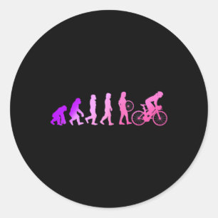 Womens Cycling Lover Gift For Girls Bike Tour Bicy Classic Round Sticker