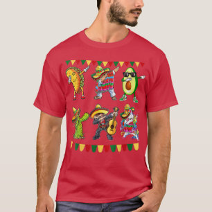Womens Dabbing Meican Poncho Cinco de Mayo Taco Av T-Shirt
