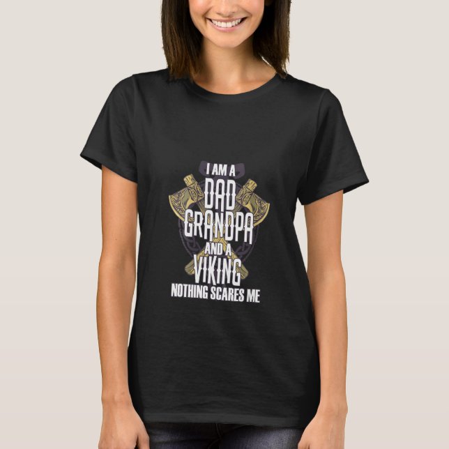 Womens Dad Grandpa Viking Warrior Norse Mythology  T-Shirt (Front)