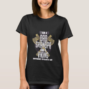 Womens Dad Grandpa Viking Warrior Norse Mythology  T-Shirt