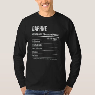 Womens Daphne Nutritional Facts Serving Size Calo T-Shirt