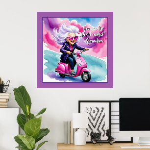 Women's Day Card - Funny Caricature 2 + your text Poster