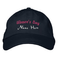 Women's Day Custom Name Here Classic Navy-Hat