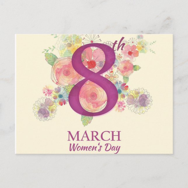 Women's Day, March 8th Postcard (Front)