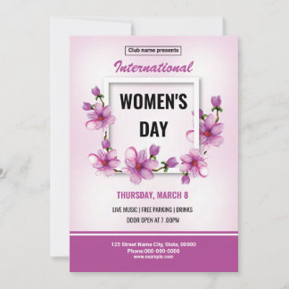 Women's Day Party Invitation Flyer