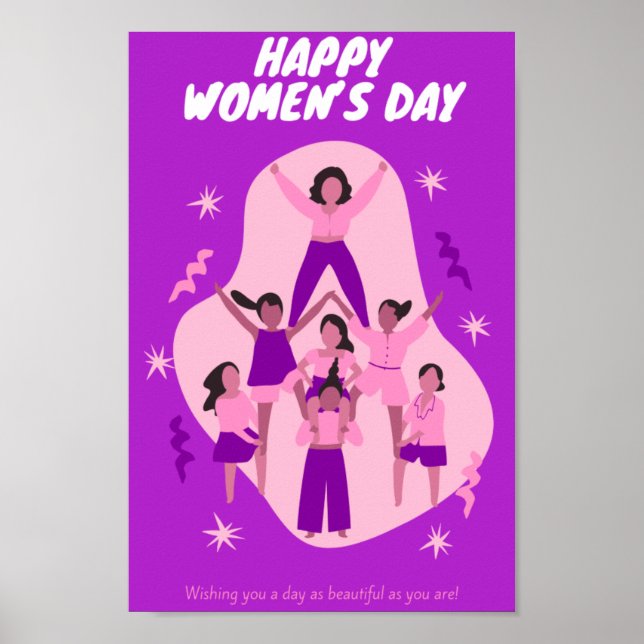 Women's day Theme cute Design Poster (Front)