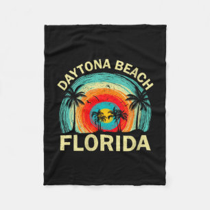 Women's daytona beach florida retro summer fleece blanket