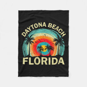 Womens Daytona Beach Florida Retro Summer Vacation Fleece Blanket