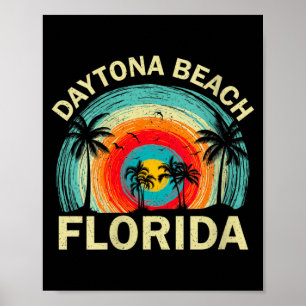 Womens Daytona Beach Florida Retro Summer Vacation Poster