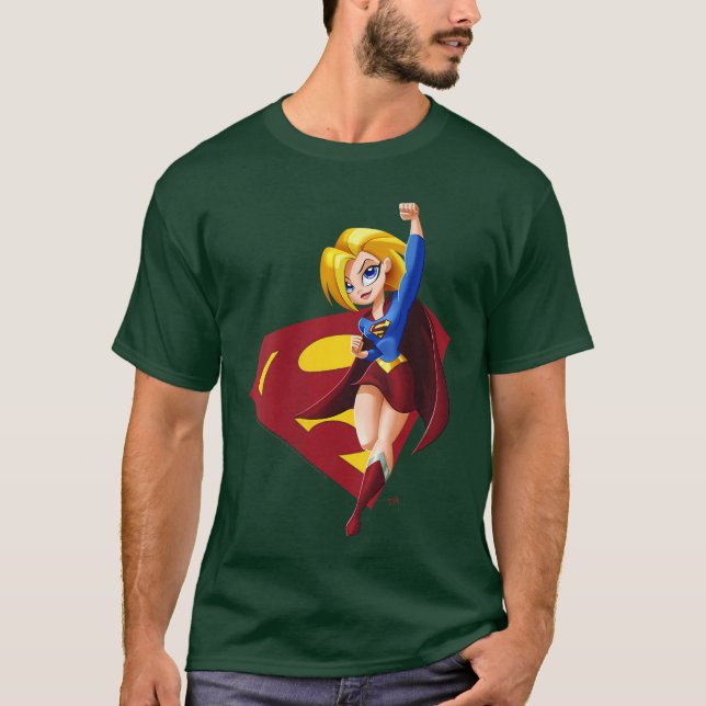 Womens DC Comics Super Hero Girls Supergirl VNeck  T-Shirt (Front)