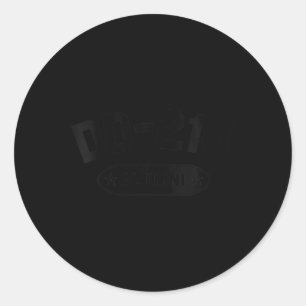 Womens Dd-214 Alumni In Black Us Military Veteran Classic Round Sticker