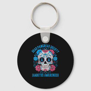 Womens Dead Pancreas Society Diabetes Awareness V- Key Ring