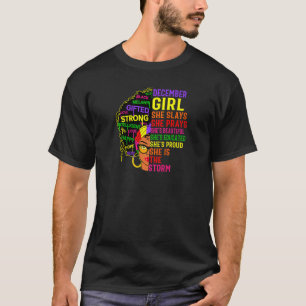 Womens December Girl She Slays & Prays December B T-Shirt