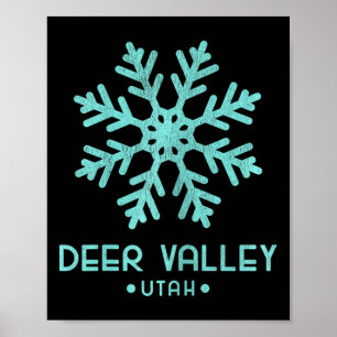 Womens Deer Valley Utah Skiing Poster