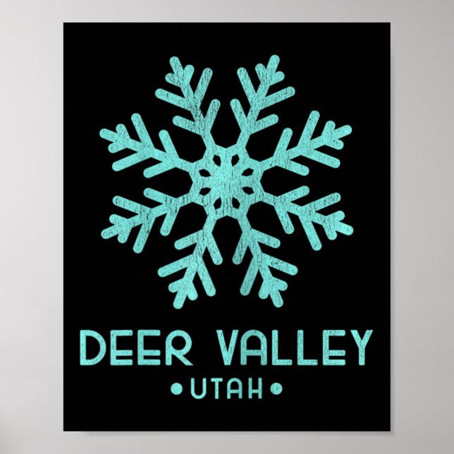 Womens Deer Valley Utah Skiing  Poster (Front)