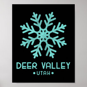 Womens Deer Valley Utah Skiing Poster