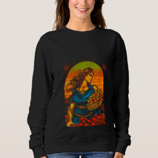 Womens Demeter Greek Mythology Goddess Harvester V Sweatshirt