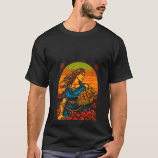 Womens Demeter Greek Mythology Goddess Harvester V T-Shirt