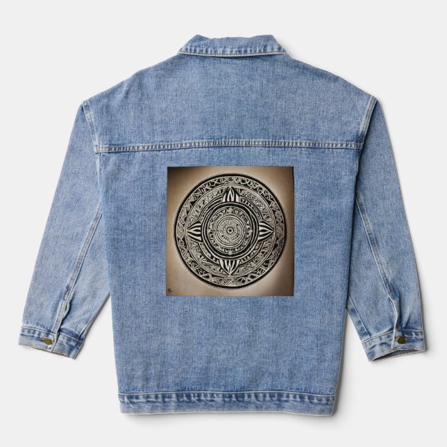 Women's Denim Jacket ( Designed ) (Back)